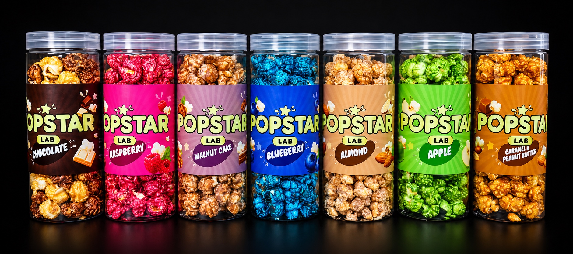 Málna popcorn, Popstar Lab címkével