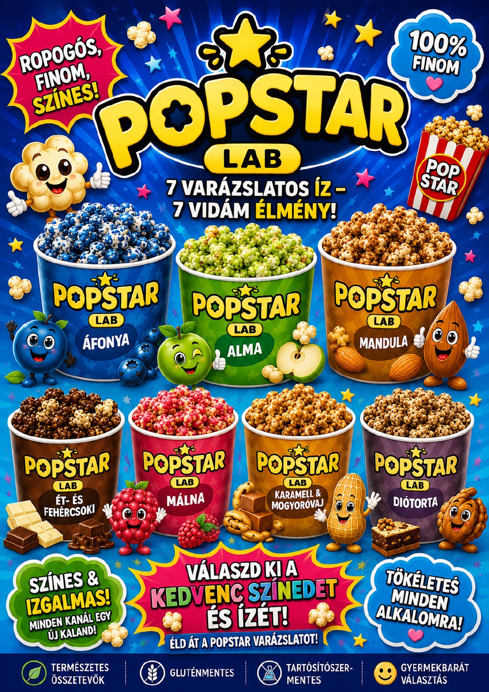 Popstar Lab plakátterv a hét ízzel